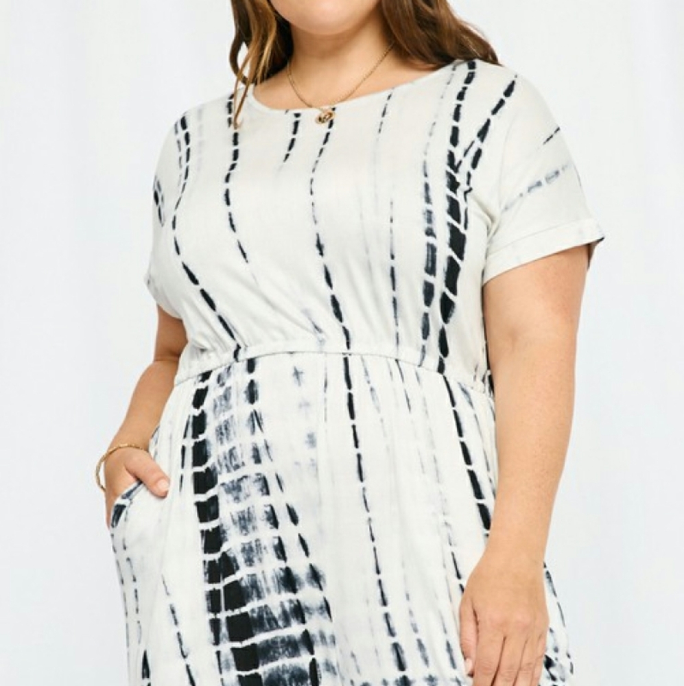 Tie-Dye Surplice Knit Romper